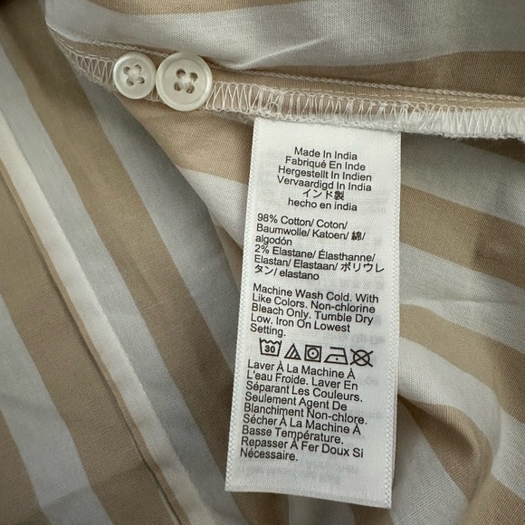 J.Crew Petite Lightweight Cotton-Blend Shirt in Signature Fit Size Petite XS Tan - Picture 6 of 7